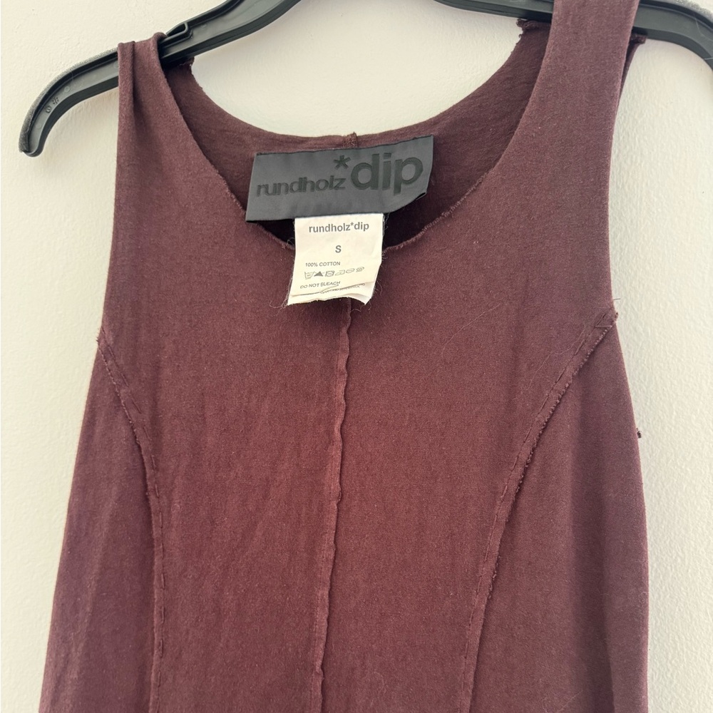 RUNDHOLZ DIP Black label Brown Sleeveless Dress 100%  Cotton Size Small - Picture 2 of 5